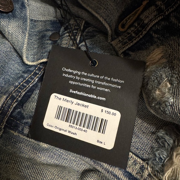 NWT authentic  ABLE Merly Denim Jackef - Picture 2 of 2